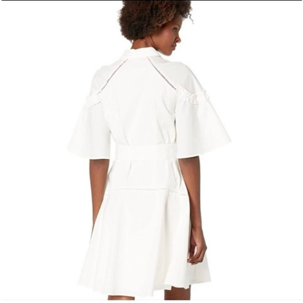 TAHARI ASL Ivory Tie Shirt Dress Size 6 - Picture 2 of 7